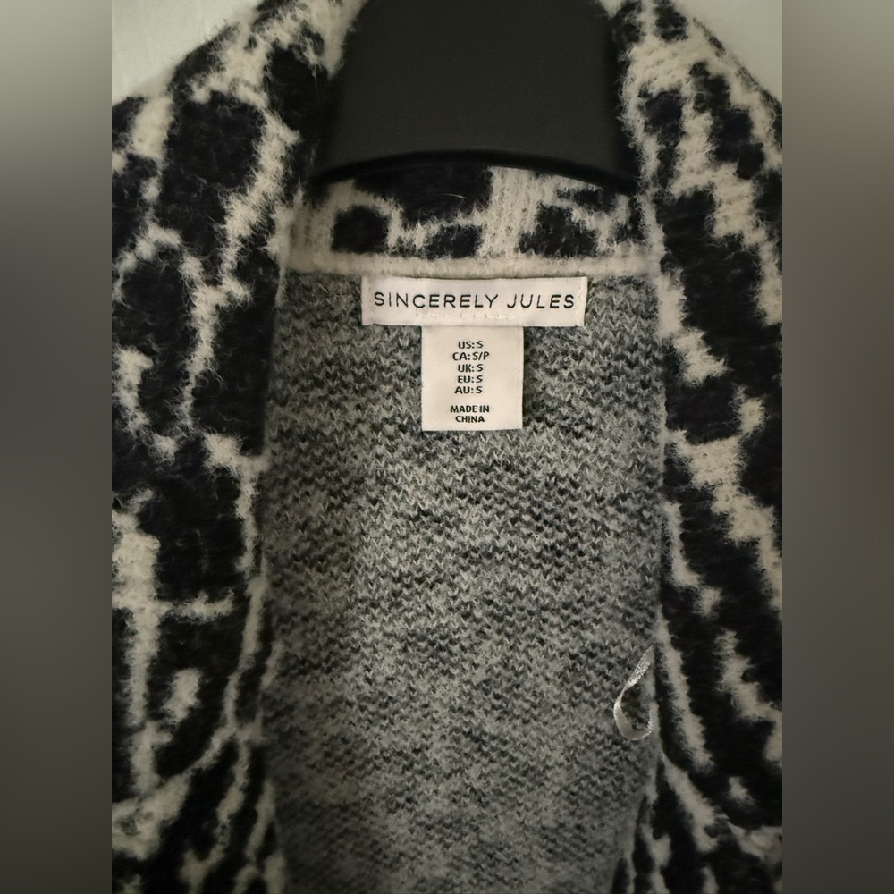 Animal print long knit jacket - Picture 2 of 5